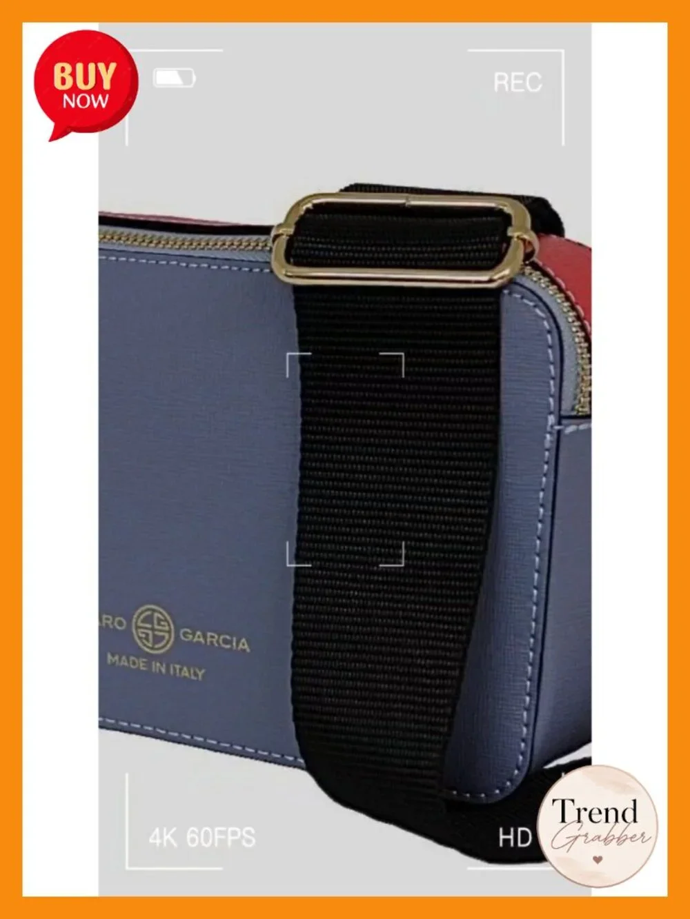 Italian Leather Crossbody Bag - Handmade Sling Purse - Genuine Leather Daily Bag